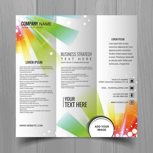 Abstract wavy business brochure template design vector