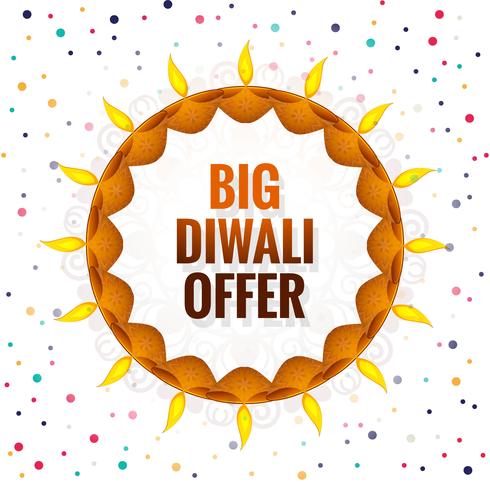 Big Diwali festival oferta fondo vector