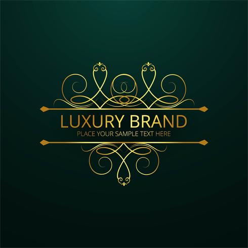 Luxury brand shiny floral design vector