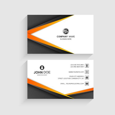 Abstract business card set template with wave design vector