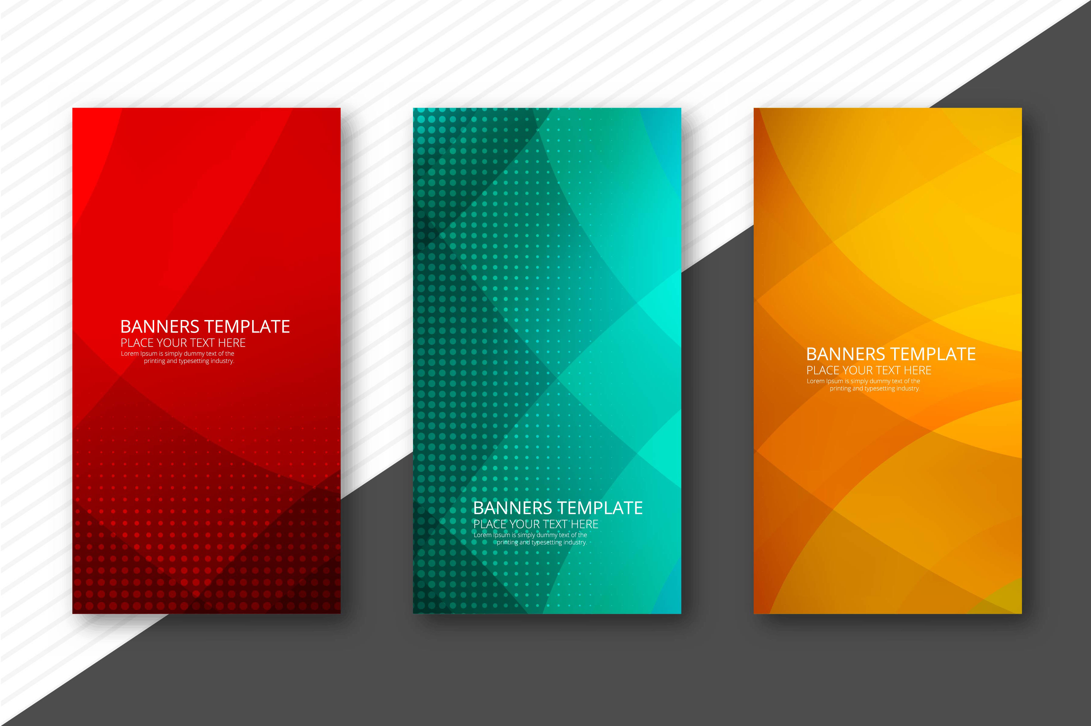 Abstract colorful banners set design template vector 249954 Vector Art