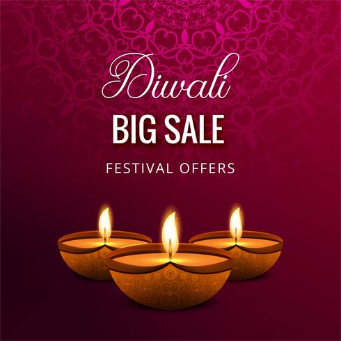 Happy diwali celebrationi decorative background vector