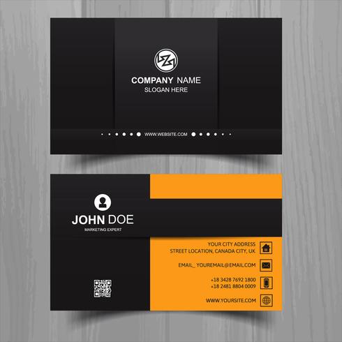 Abstract stylish wave business card template design vector