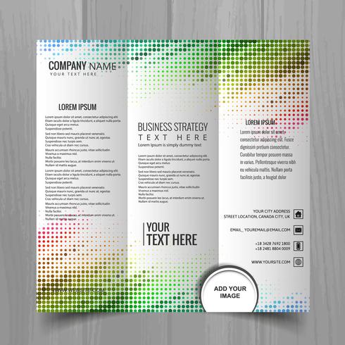 Abstract wavy business brochure template design vector