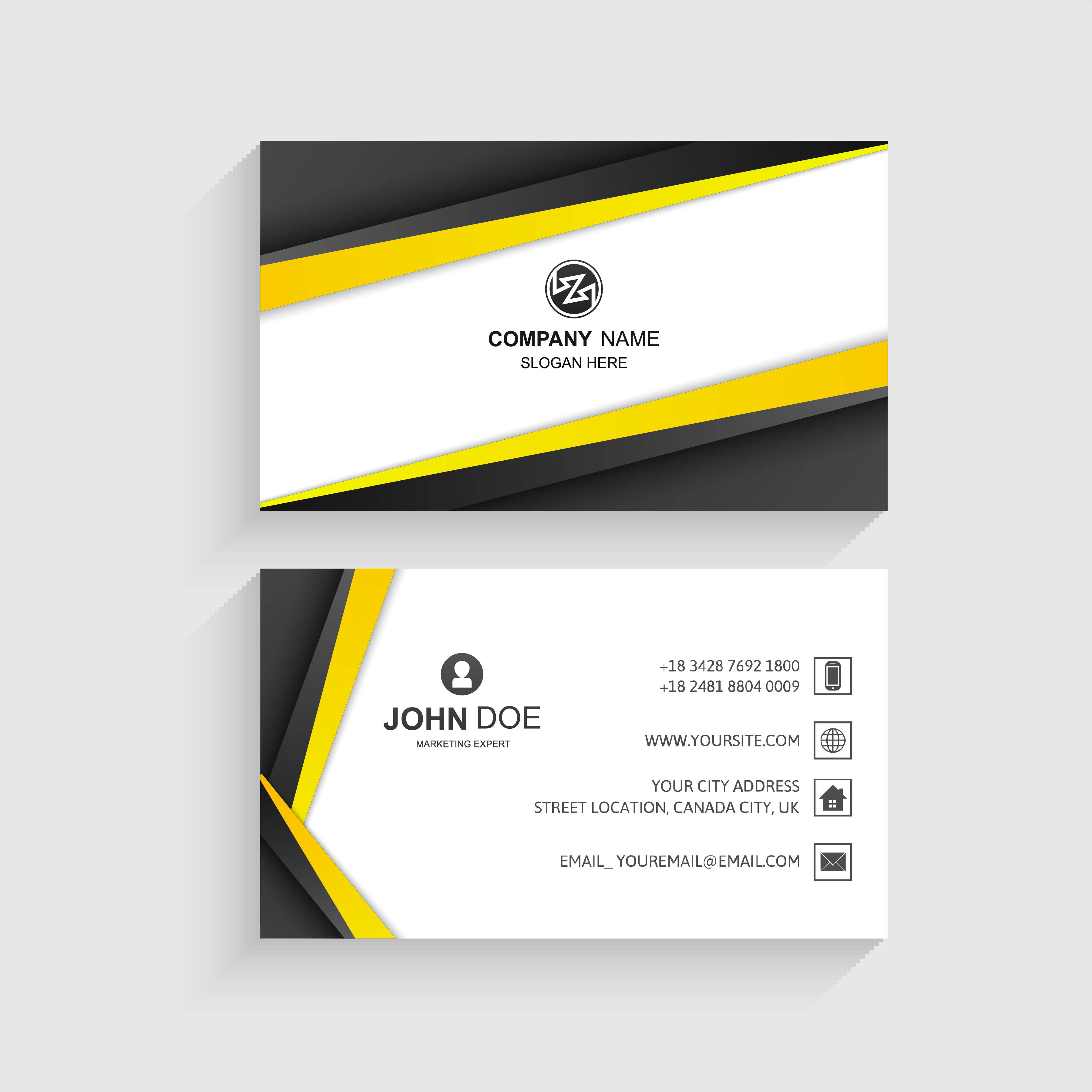 elegant creative business card set template vector 250001