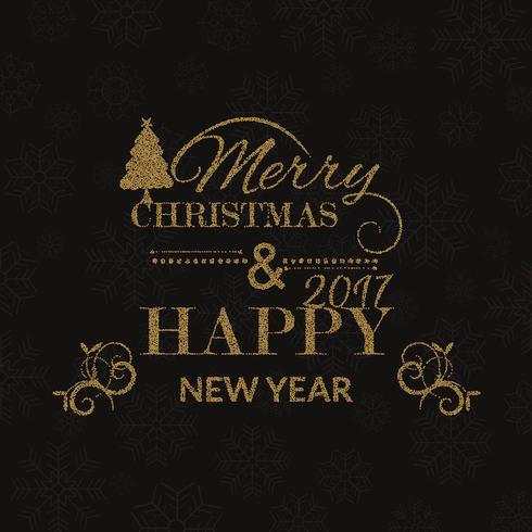 Merry Christmas greeting card colorful background vector