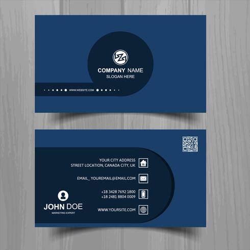 Abstract stylish wave business card template design vector