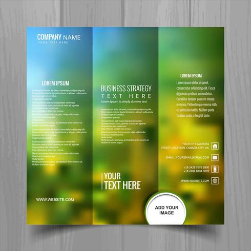 Abstract wavy business brochure template design vector