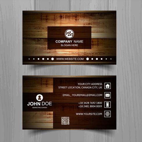 Abstract stylish wave business card template design vector