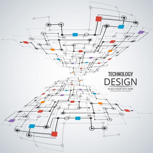 Resumen tecnología de diseño de fondo ilustración vector