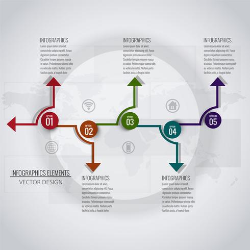 Fondo infográfico creativo abstracto vector