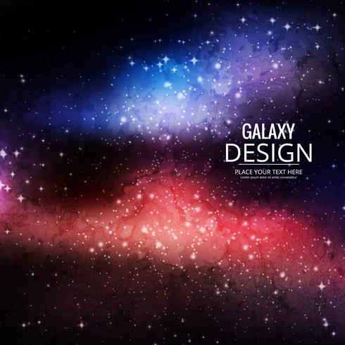 Space Galaxy Background with nebula, stardust and bright shining vector