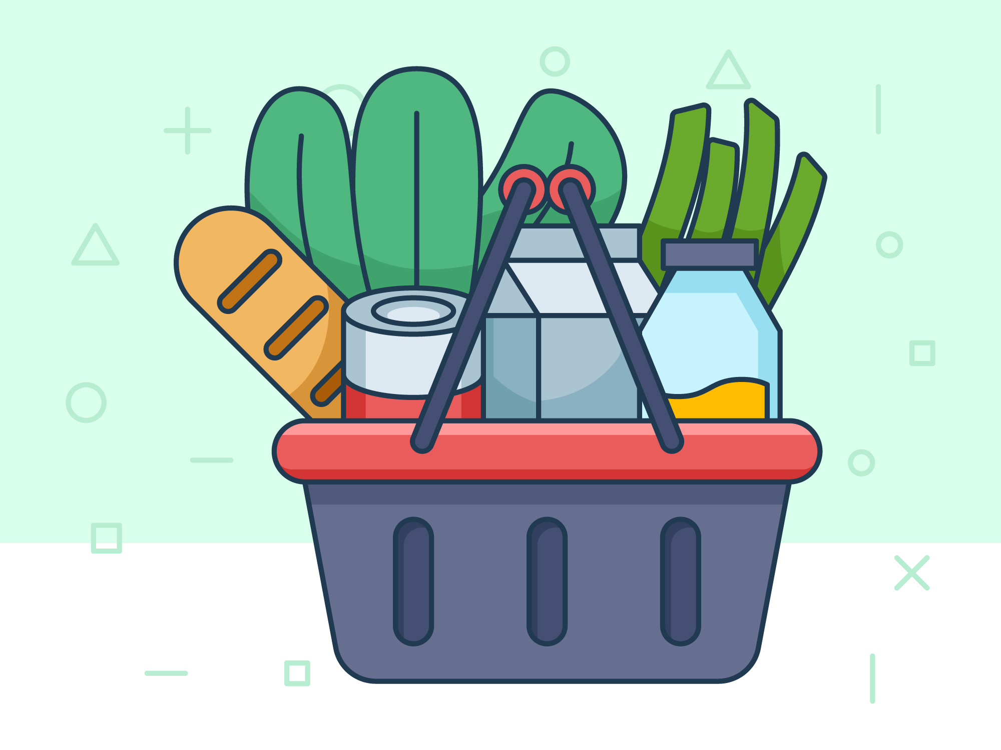 Unique Grocery Shopping Vectors 250237 Vector Art at Vecteezy