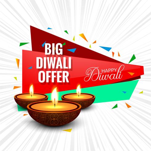 Diwali Festival Offer Big Sale Background Template Design vector