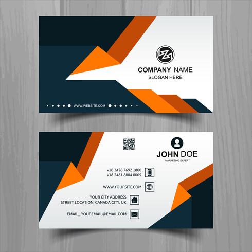 Abstract stylish wave business card template design vector