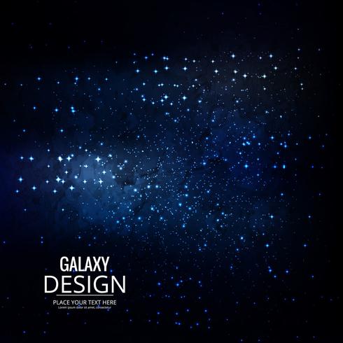 Space Galaxy Background with nebula, stardust and bright shining vector