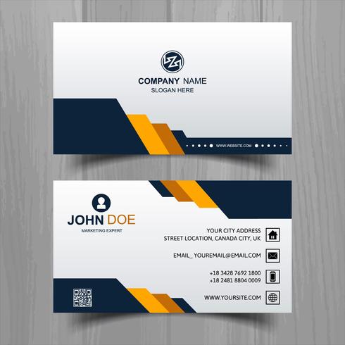 Abstract stylish wave business card template design vector