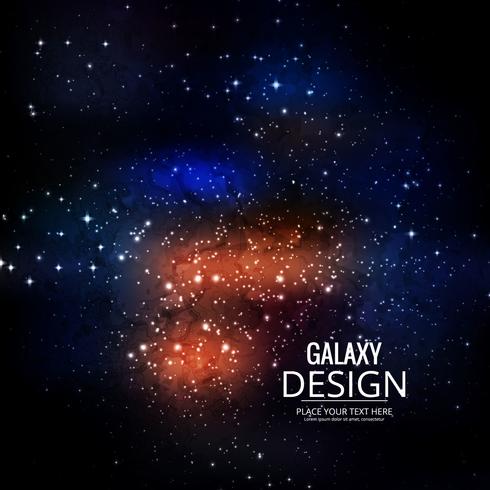 Space Galaxy Background with nebula, stardust and bright shining vector