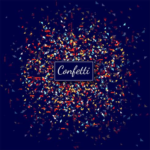 Beautiful colorful confetti transparent background vector