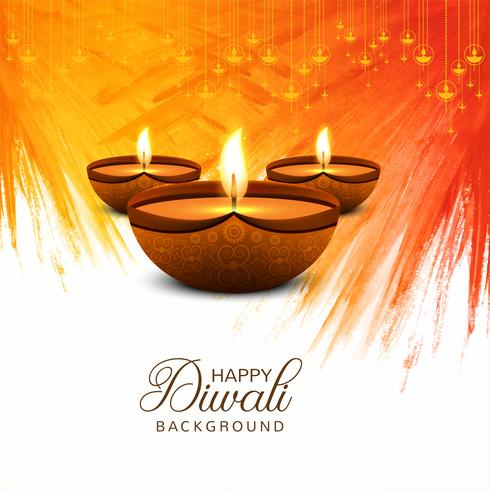 Beautiful Happy Diwali decorative celebration background vector