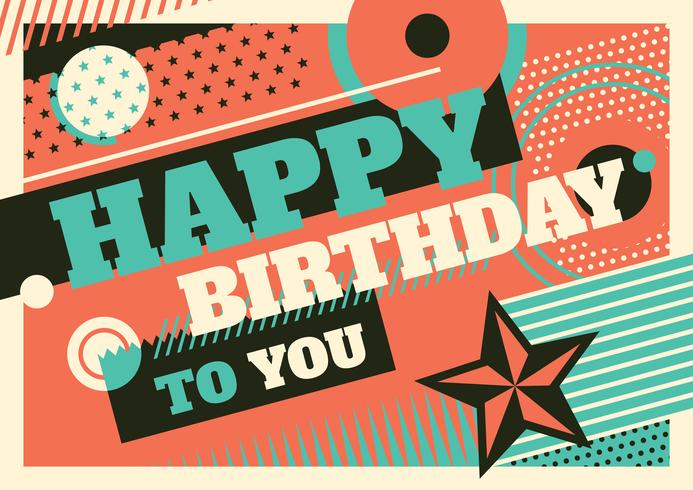 Birthday card vector