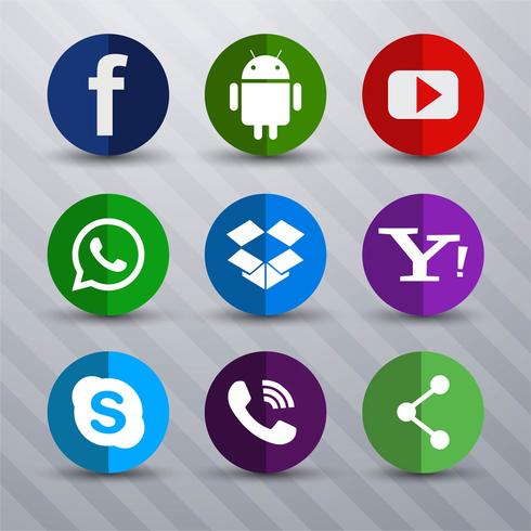 Icons for social networking vector illustration design