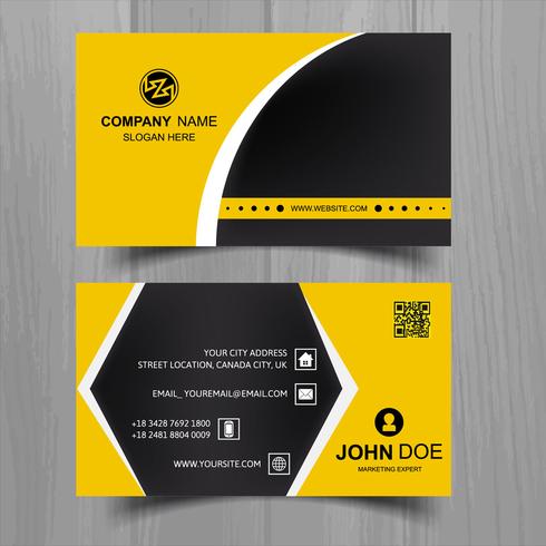 Abstract stylish wave business card template design vector
