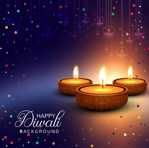 Fondo de festival de diwali feliz brillante elegante vector