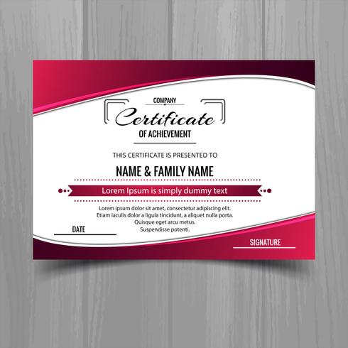 Beautiful certificate template design vector