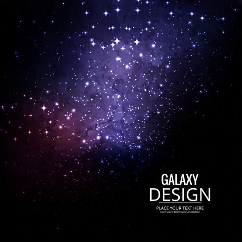 Space Galaxy Background with nebula, stardust and bright shining vector