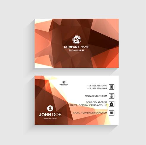 Modern geometric business card set template vector design