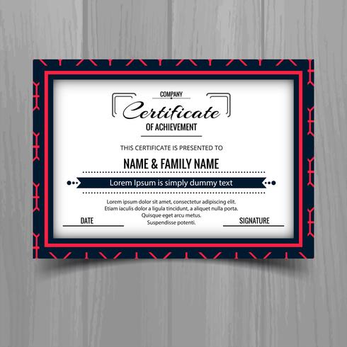 Beautiful certificate template design vector