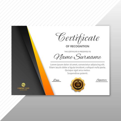 Abstract creative certificate of appreciation award template des vector