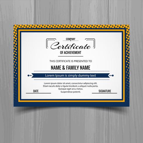 Beautiful certificate template design vector