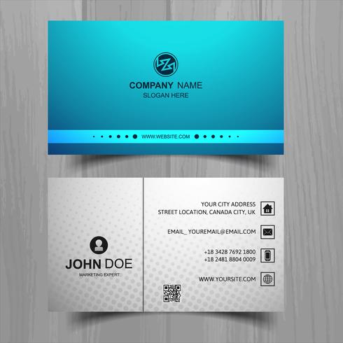Abstract stylish wave business card template design vector