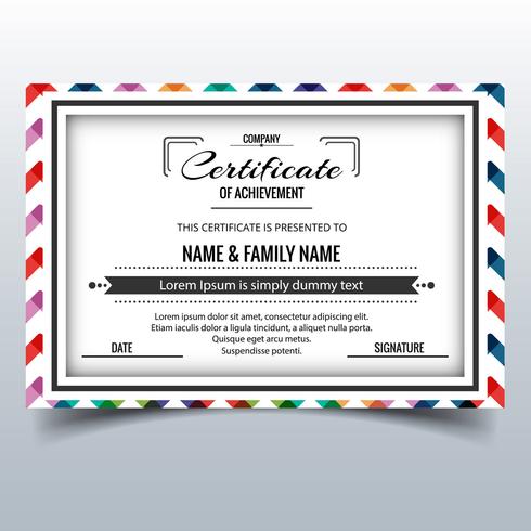 Beautiful certificate template design vector