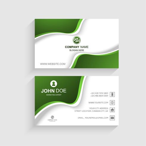 Business card set template creative wave design vector