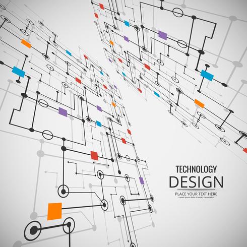 Resumen tecnología de diseño de fondo ilustración vector