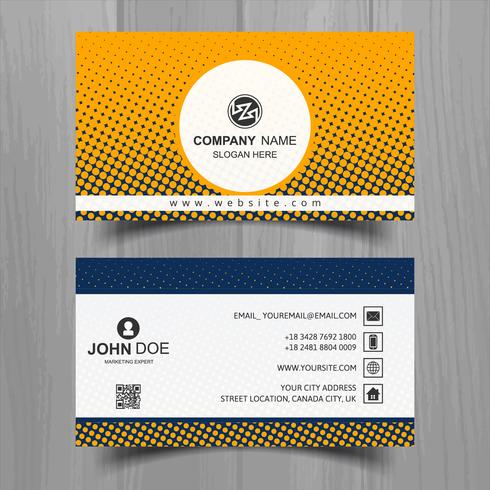 Abstract stylish wave business card template design vector