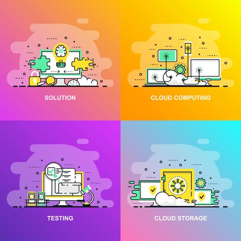 Development and Technology Elements vector