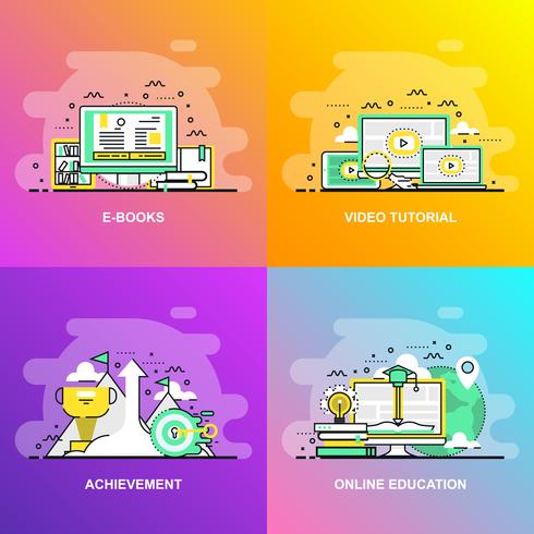 Digital Education Elements vector