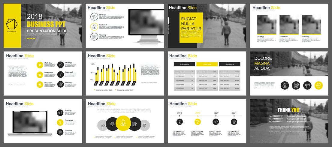 Business Infographic Powerpoint Slide Templates vector