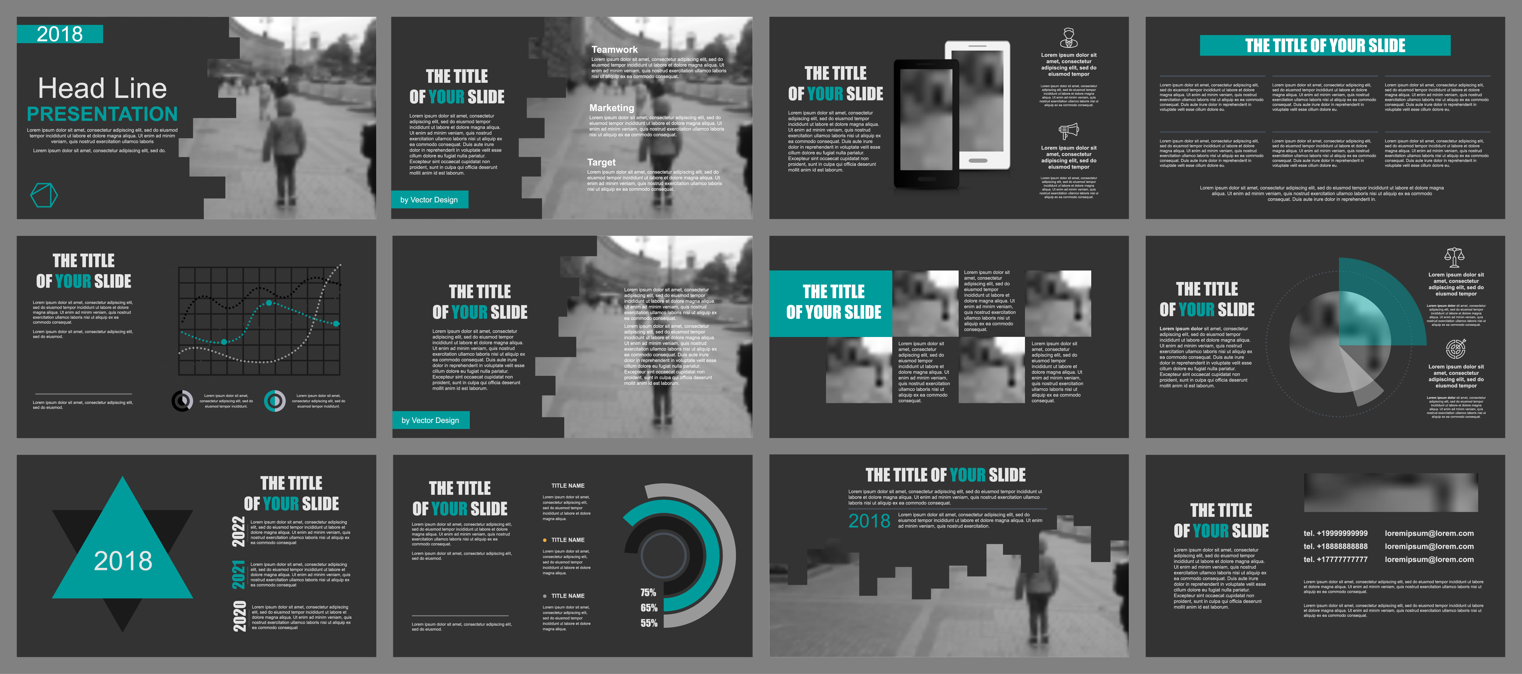 Business Infographic Powerpoint Slide Templates 251001 Vector Art At 