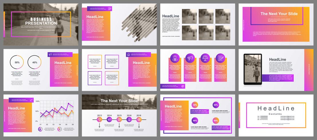 Business Infographic Powerpoint Slide Templates vector