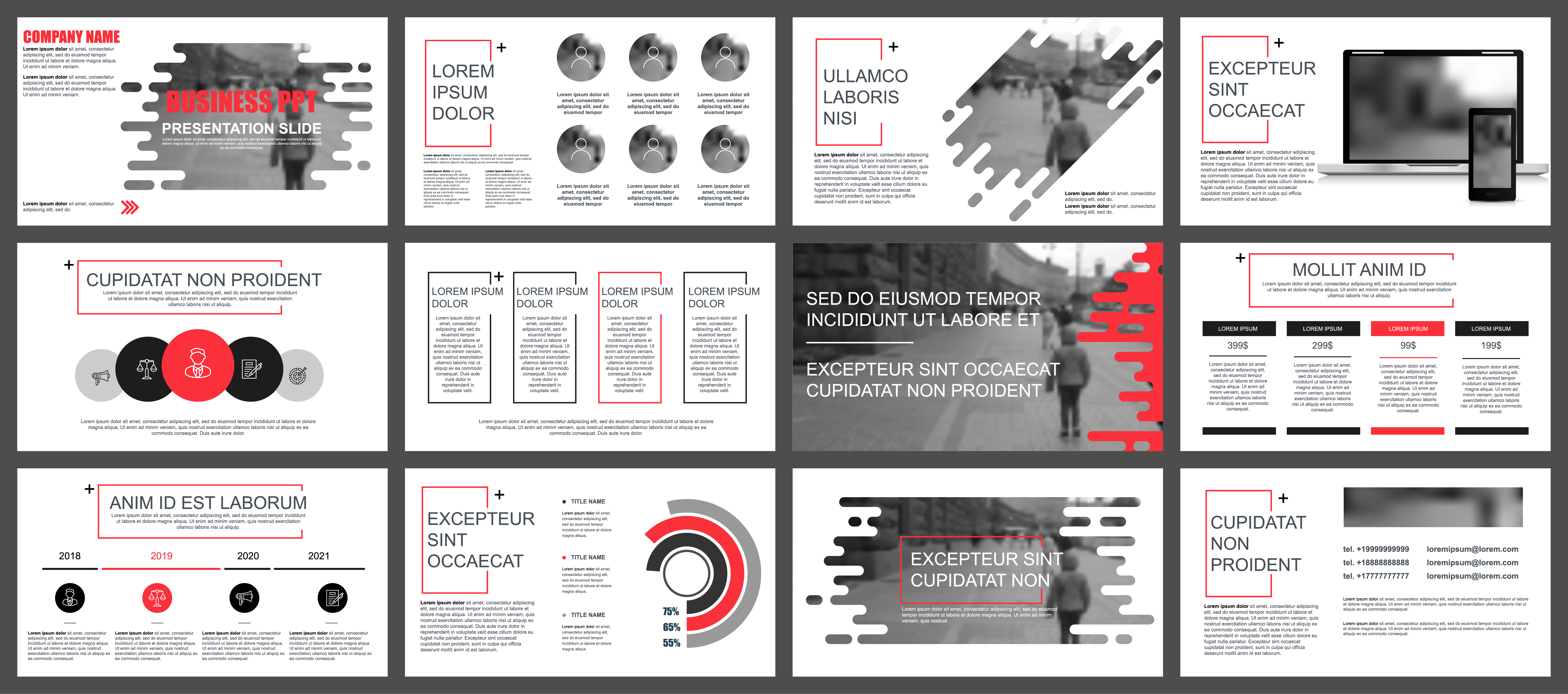 Business Infographic Powerpoint Slide Templates 251007 Vector Art at Vecteezy