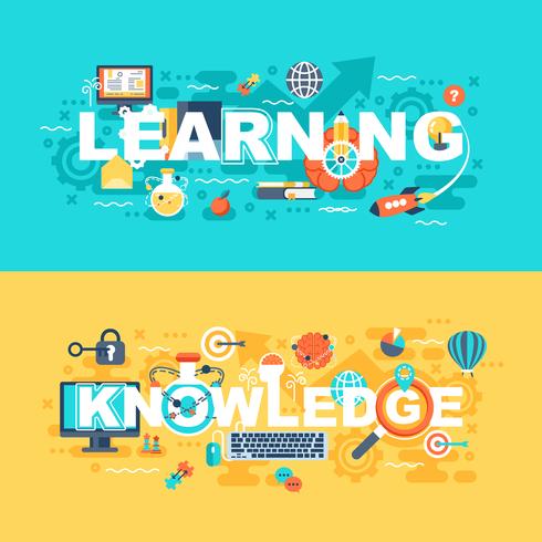 Learning and knowledge set of flat concept vector