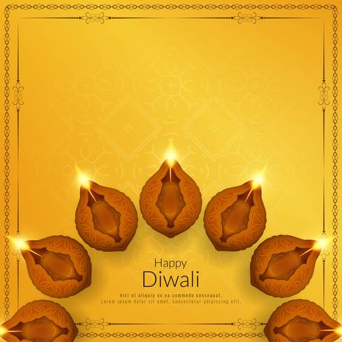 Fondo religioso abstracto elegante feliz Diwali vector