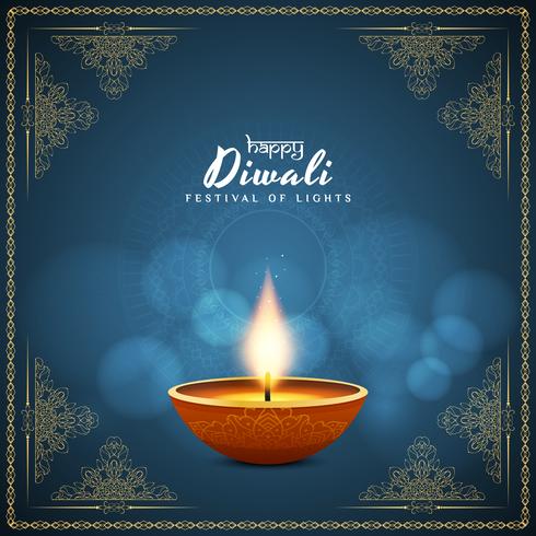 Abstract beautiful Happy Diwali festival greeting background vector