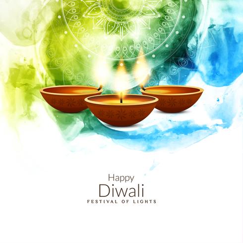 Abstract religious Happy Diwali background vector