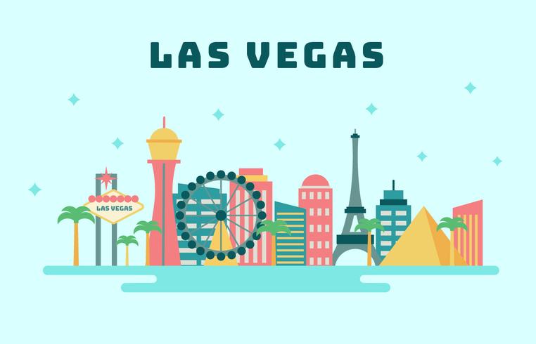 vector de horizonte de la ciudad de las vegas